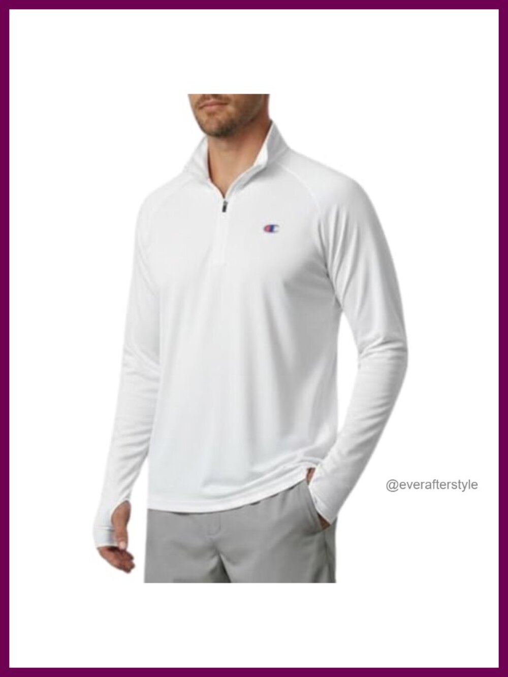 Mens Quarter Zip Pullover UPF 50+ Rashguard Long Sleeve Golf Sun Shirt